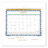 Tile Desk Pad Calendar, Geometric Artwork, 22 X 17, White Sheets, Gold Headband, Clear Corners, 12-month (jan To Dec): 2025