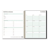 Dark Gray Gale Lesson Planner, Weekly: Up To Nine Periods Per Day, Monthly: Two-page Spreads, 11 X 8.5, Gray/mint Green Cover