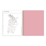 Mimi Pink Weekly/monthly Planner, Floral Artwork, 11 X 8.5, Pink/blue/rose Cover, 12-month (jan To Dec): 2025