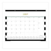 Day Designer Rugby Stripe Academic Year Desk Pad Calendar, 22 X 17, White/black Sheets, 12-month (july To June): 2024 To 2025