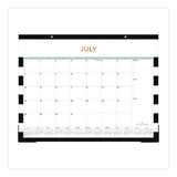 Day Designer Rugby Stripe Academic Year Desk Pad Calendar, 22 X 17, White/black Sheets, 12-month (july To June): 2024 To 2025