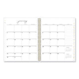 Life Note-it Leah Weekly/monthly Notes Planner, Floral Artwork, 11 X 8.5, Gray/pink/white Cover, 12-month (jan To Dec): 2024