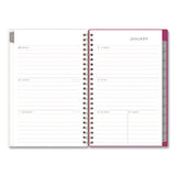 Kelly Ventura Magenta Bloom Weekly/monthly Planner, Floral Artwork, 8 X 5, Multicolor Cover, 12-month (jan To Dec): 2025