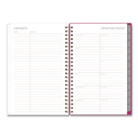 Kelly Ventura Magenta Bloom Weekly/monthly Planner, Floral Artwork, 8 X 5, Multicolor Cover, 12-month (jan To Dec): 2025