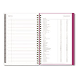 Kelly Ventura Magenta Bloom Weekly/monthly Planner, Floral Artwork, 8 X 5, Multicolor Cover, 12-month (jan To Dec): 2025