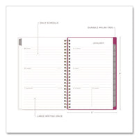 Kelly Ventura Magenta Bloom Weekly/monthly Planner, Floral Artwork, 8 X 5, Multicolor Cover, 12-month (jan To Dec): 2025