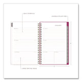 Kelly Ventura Magenta Bloom Weekly/monthly Planner, Floral Artwork, 8 X 5, Multicolor Cover, 12-month (jan To Dec): 2025