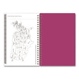 Kelly Ventura Magenta Bloom Weekly/monthly Planner, Floral Artwork, 8 X 5, Multicolor Cover, 12-month (jan To Dec): 2025