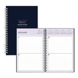 Perpetual Daily Planner, 8.5 X 5.5, Blue Cover, 52 Weeks: Undated