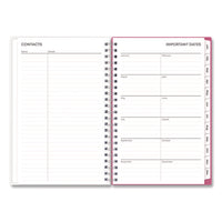 Bca Orchid Weekly/monthly Planner, Orchids Artwork, 8 X 5, White/pink Cover, 12-month (jan To Dec): 2025