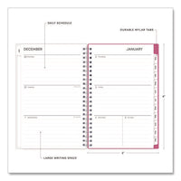 Bca Orchid Weekly/monthly Planner, Orchids Artwork, 8 X 5, White/pink Cover, 12-month (jan To Dec): 2025