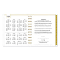 Day Designer Navy Stripe Daily/monthly Planner, Navy Stripe Artwork, 10 X 8, Navy/white/gold Cover, 12-month (jan-dec): 2024