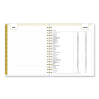 Day Designer Navy Stripe Daily/monthly Planner, Navy Stripe Artwork, 10 X 8, Navy/white/gold Cover, 12-month (jan-dec): 2024