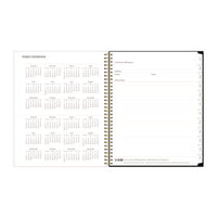 Nevaeh Weekly/monthly Planner, Floral Artwork, 11 X 8.5, Black/multicolor Cover, 12-month (jan To Dec): 2025