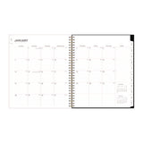 Nevaeh Monthly Planner, Floral Artwork, 10 X 8, Black/multicolor Cover, 12-month (jan To Dec): 2025