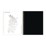 Nevaeh Monthly Planner, Floral Artwork, 10 X 8, Black/multicolor Cover, 12-month (jan To Dec): 2025