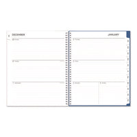 Savoy Cool Weekly/monthly Planner, Abstract Artwork, 11 X 8.5, Blue/silver Cover, 12-month (jan To Dec): 2025