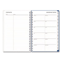 Savoy Cool Weekly/monthly Planner, Abstract Artwork, 8 X 5, Blue/silver Cover, 12-month (jan To Dec): 2025