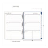 Savoy Cool Weekly/monthly Planner, Abstract Artwork, 8 X 5, Blue/silver Cover, 12-month (jan To Dec): 2025