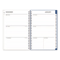 Savoy Cool Weekly/monthly Planner, Abstract Artwork, 8 X 5, Blue/silver Cover, 12-month (jan To Dec): 2025