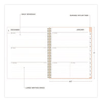 Natalya Weekly/monthly Planner, Abstract Artwork, 11 X 8.5, Peach-pink/white Cover, 12-month (jan To Dec): 2025