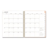 Natalya Weekly/monthly Planner, Abstract Artwork, 11 X 8.5, Peach-pink/white Cover, 12-month (jan To Dec): 2025