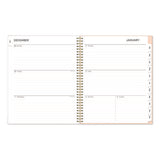 Natalya Weekly/monthly Planner, Abstract Artwork, 11 X 8.5, Peach-pink/white Cover, 12-month (jan To Dec): 2025