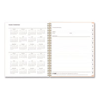 Natalya Weekly/monthly Planner, Abstract Artwork, 11 X 8.5, Peach-pink/white Cover, 12-month (jan To Dec): 2025