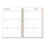 Natalya Weekly/monthly Planner, Abstract Artwork, 8 X 5, Peach-pink/white Cover, 12-month (jan To Dec): 2025