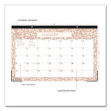 Natalya Desk Pad Calendar, Abstract Artwork, 17 X 11, White/peach Sheets, Black Headband, 12-month (jan To Dec): 2025