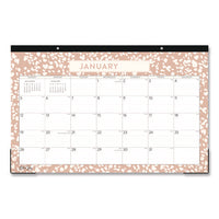 Natalya Desk Pad Calendar, Abstract Artwork, 17 X 11, White/peach Sheets, Black Headband, 12-month (jan To Dec): 2025