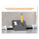 Konnect Desk Organizer And Cable Management 12-piece Kit, Plastic, Gray