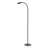 Gooseneck Floor Lamp, 72" Tall, Black Base