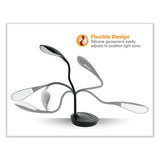 Office Dimmable Gooseneck Desk Lamp With Usb Charging Port, 15.16" High, Black Base