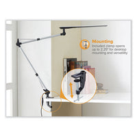 Dual Swing Arm Dimmable Desk Lamp, 19.69" High, Black