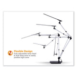 Dual Swing Arm Dimmable Desk Lamp, 19.69" High, Black