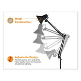 Swing Arm Metal Floor Lamp, 64.96" To 72" Tall, Black Base, Black Metal Shade