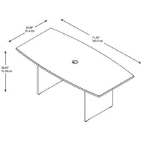 Conference Tables, Boat, 35.98w X 71.53d X 28.7h, Hansen Cherry