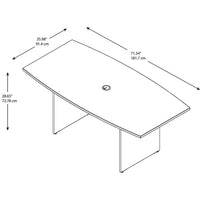 Conference Tables, Boat, 35.98w X 71.53d X 28.7h, Mocha Cherry