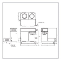 Axiom 15-3 12-cup Low Profile Automatic Coffee Brewer, Gray/stainless Steel, Ships In 7-10 Business Days