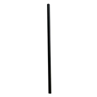 Giant Straws, 7.75", Polypropylene, Black, 1,500/carton
