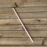 Jumbo Straws, 7.75", Polypropylene, Red/white Striped, 12,500/carton