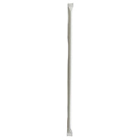 Wrapped Jumbo Straws, 10.25", Polypropylene, Clear, 2,000/carton