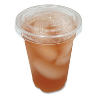 Crystal-clear Cold Cup Straw-slot Lids, Fits 9 Oz To 10 Oz Cups, Clear, 100/pack