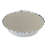 Round Aluminum To-go Container Lids, Flat Lid, 9", Silver, Paper, 500/carton