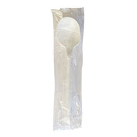Mediumweight Wrapped Polypropylene Cutlery, Soup Spoon, White, 1,000/carton