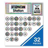 Motivational Bulletin Board Sets, Affirmation Station, Multicolor, 13.8 X 16, 32 Pieces