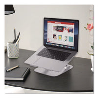 Adjustable Laptop Riser Stand, 10.62" X 9" X 1.5" To 5", Silver