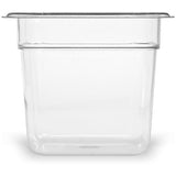 Storplus Polycarbonate Food Pan, 2.5 Qt, 6.38 X 6.75 X 6, Clear, Plastic