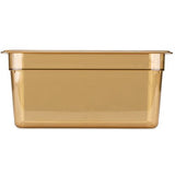 Storplus High Heat Food Pan, 5.7 Qt, 12.75 X 12.75 X 6, Amber, Plastic